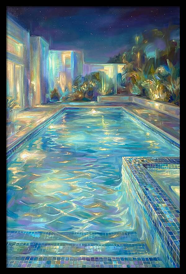 Night Pool Scene