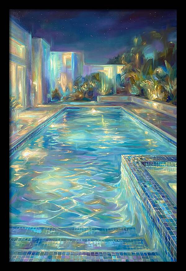 Night Pool Scene