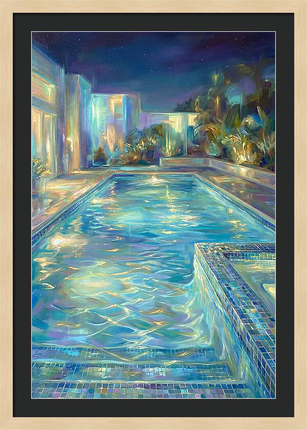 Night Pool Scene