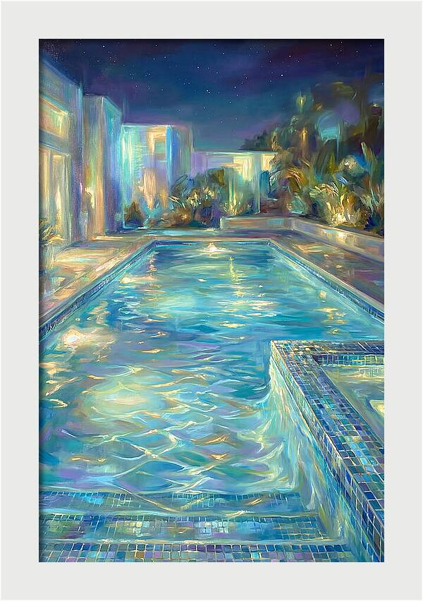 Night Pool Scene