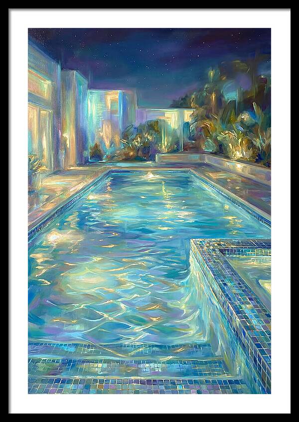 Night Pool Scene