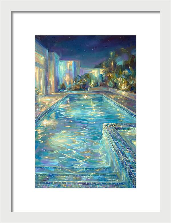 Night Pool Scene