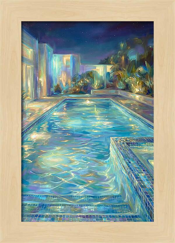 Night Pool Scene