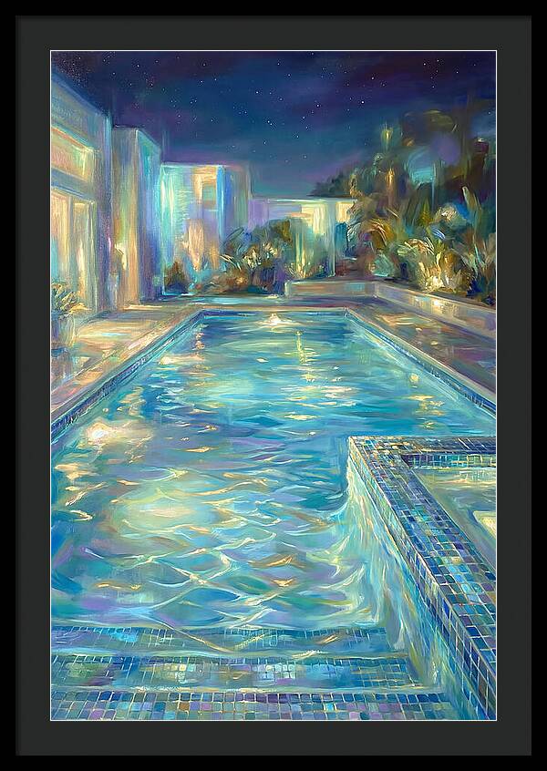 Night Pool Scene