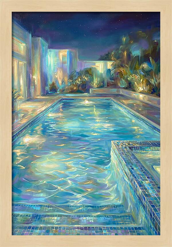 Night Pool Scene