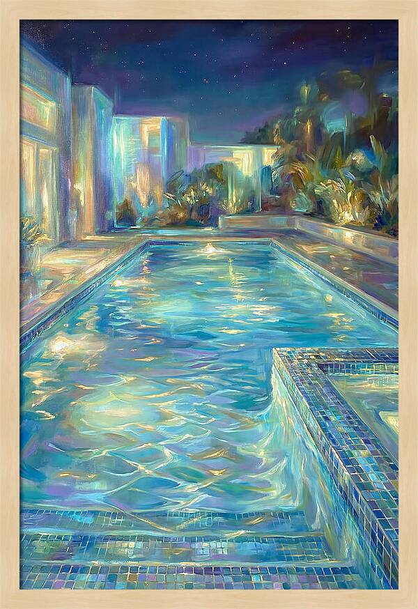 Night Pool Scene
