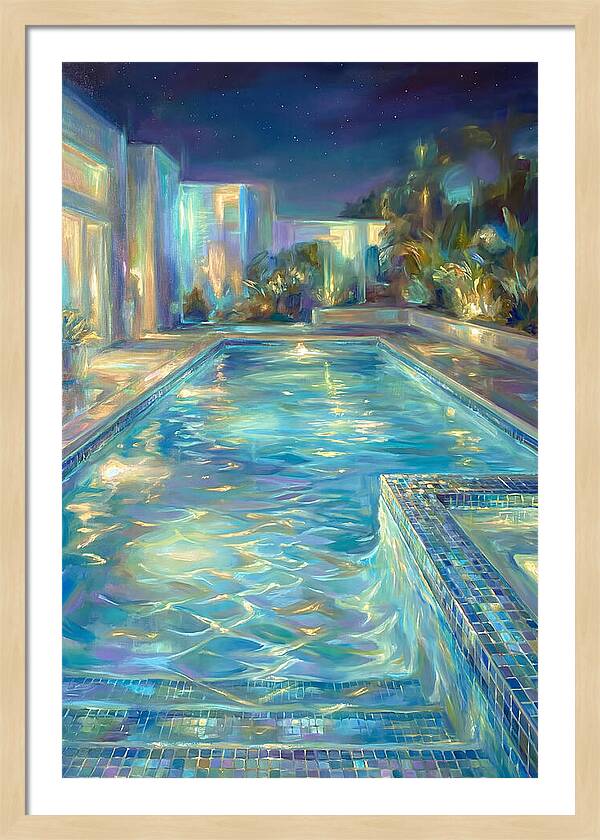 Night Pool Scene