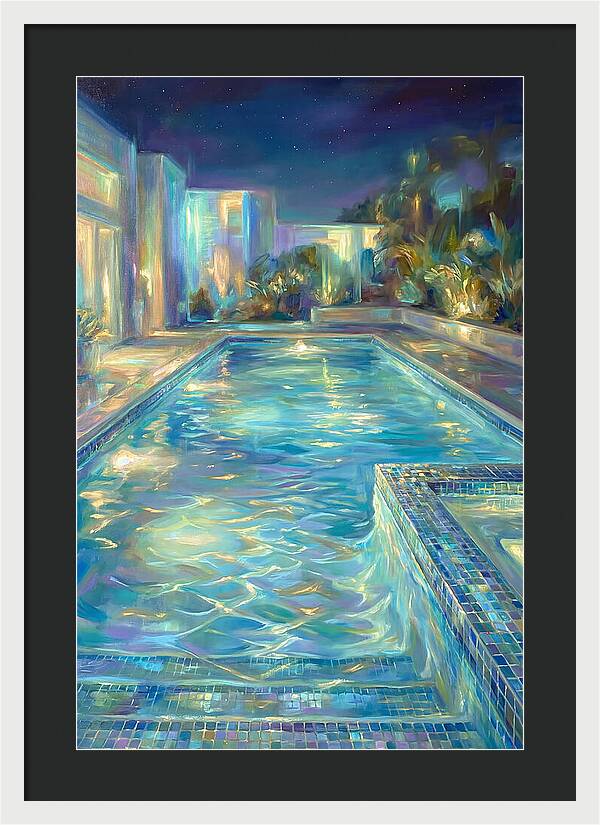 Night Pool Scene