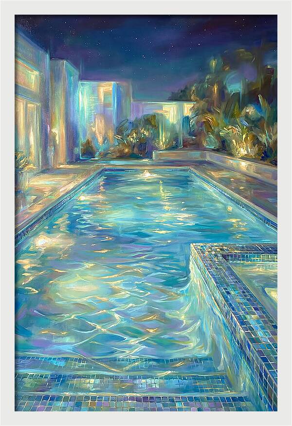 Night Pool Scene