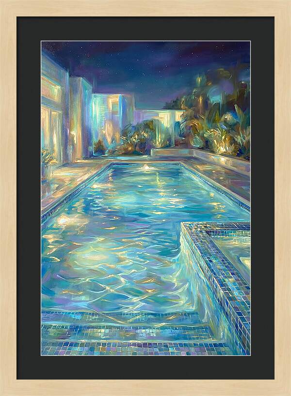 Night Pool Scene