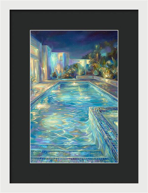 Night Pool Scene