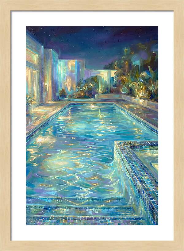 Night Pool Scene