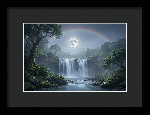 Night Rainbow Under Full Moon
