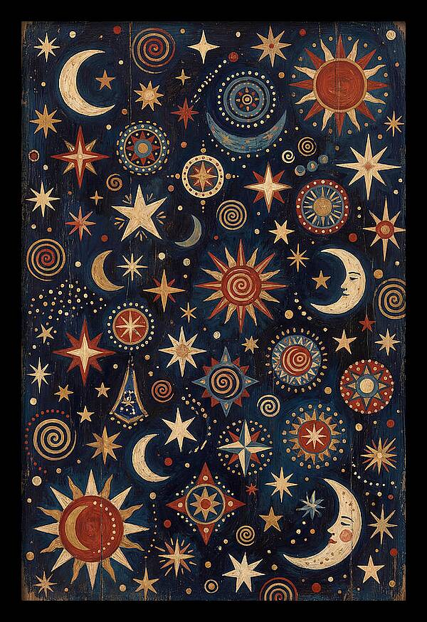 Night Sky Folk Art