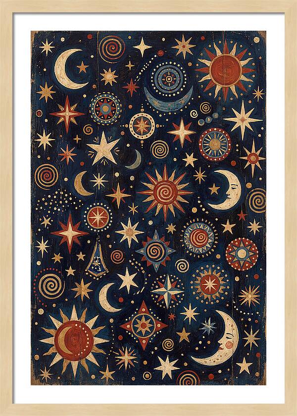 Night Sky Folk Art