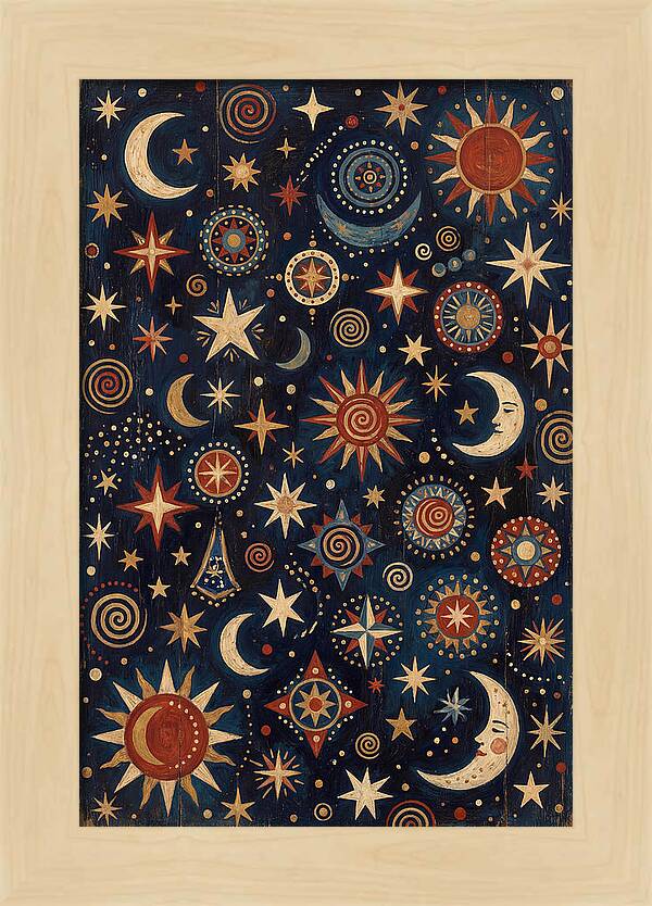 Night Sky Folk Art