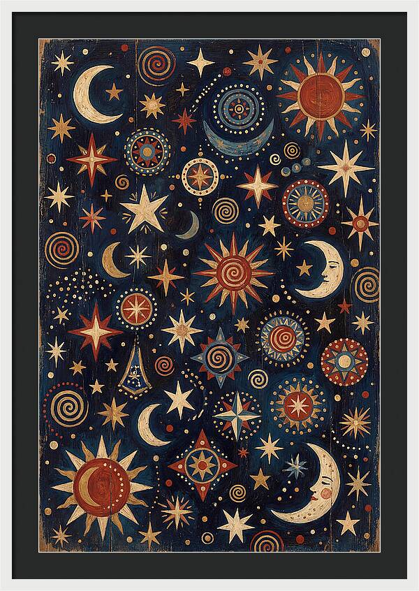 Night Sky Folk Art