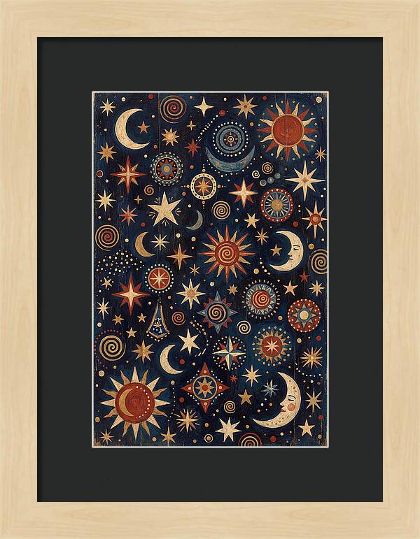 Night Sky Folk Art