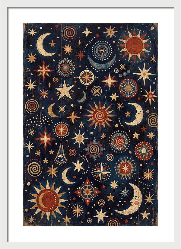 Night Sky Folk Art