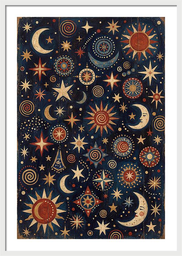 Night Sky Folk Art