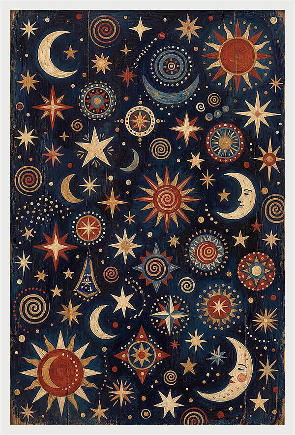Night Sky Folk Art