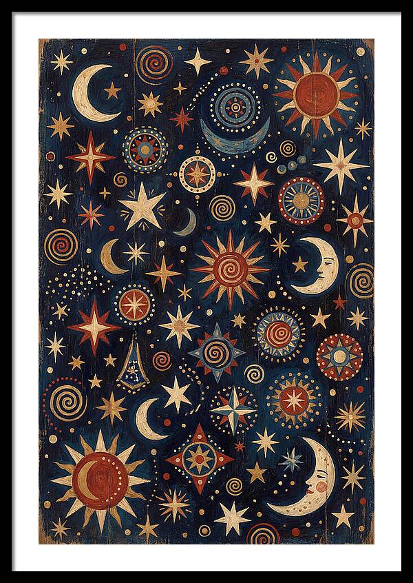 Night Sky Folk Art