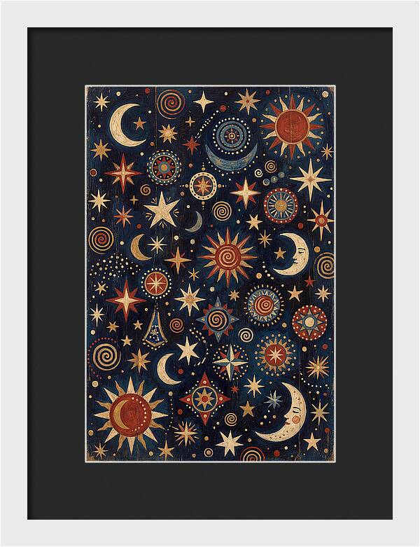 Night Sky Folk Art