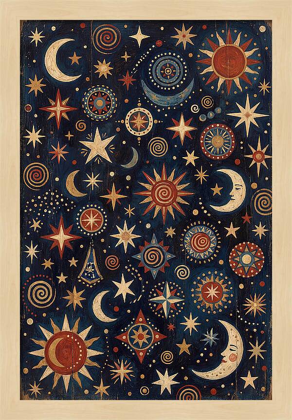 Night Sky Folk Art