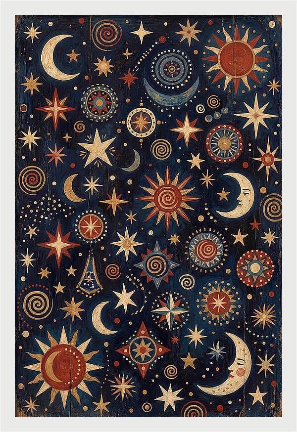 Night Sky Folk Art