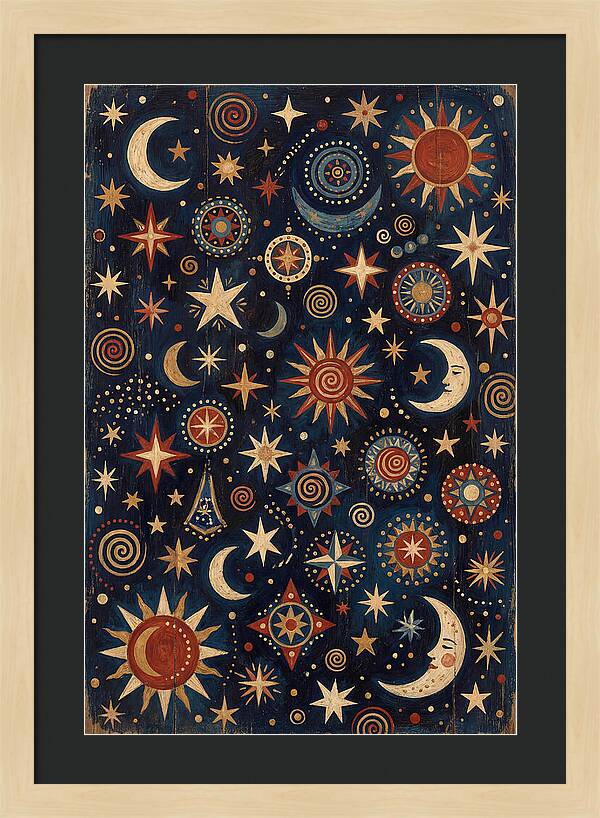 Night Sky Folk Art