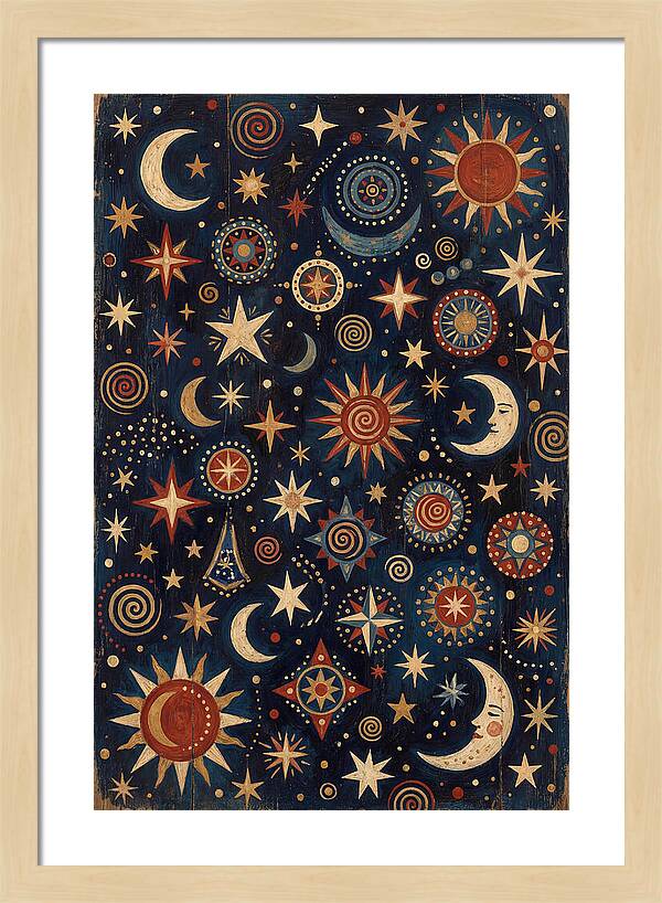 Night Sky Folk Art