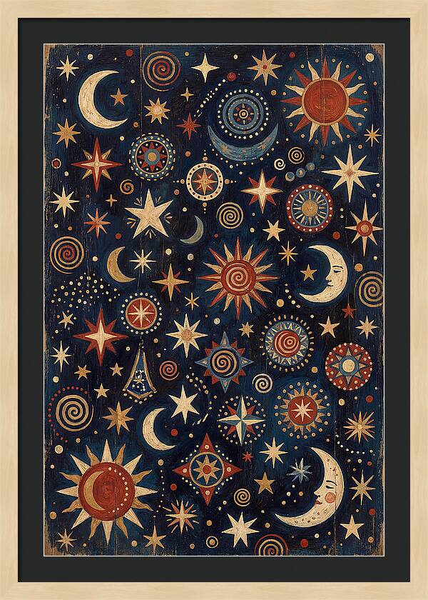 Night Sky Folk Art