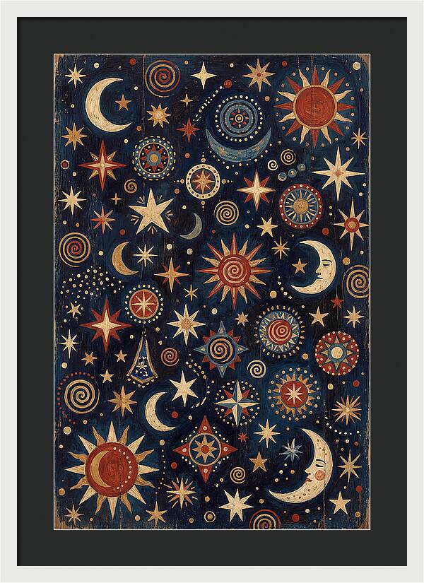 Night Sky Folk Art