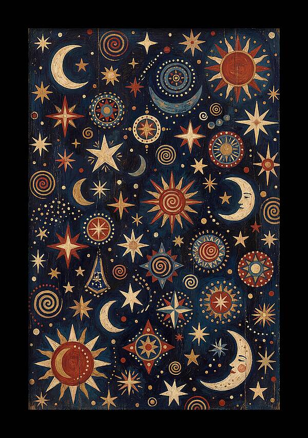 Night Sky Folk Art