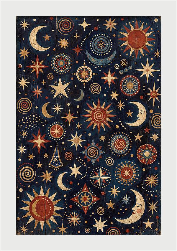 Night Sky Folk Art