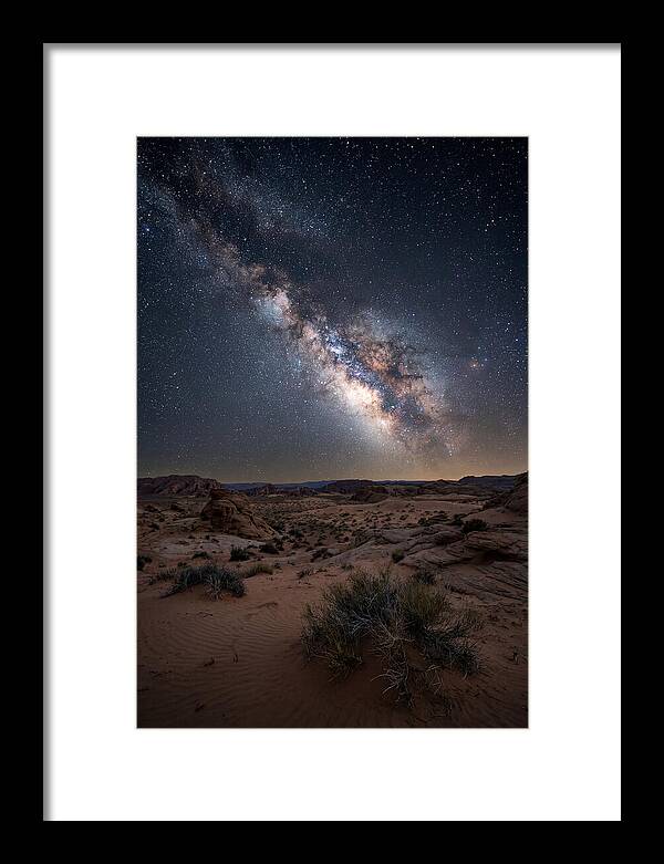 Night Sky Over Desert Landscape