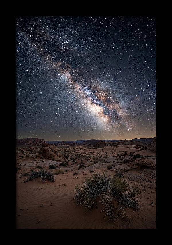 Night Sky Over Desert Landscape