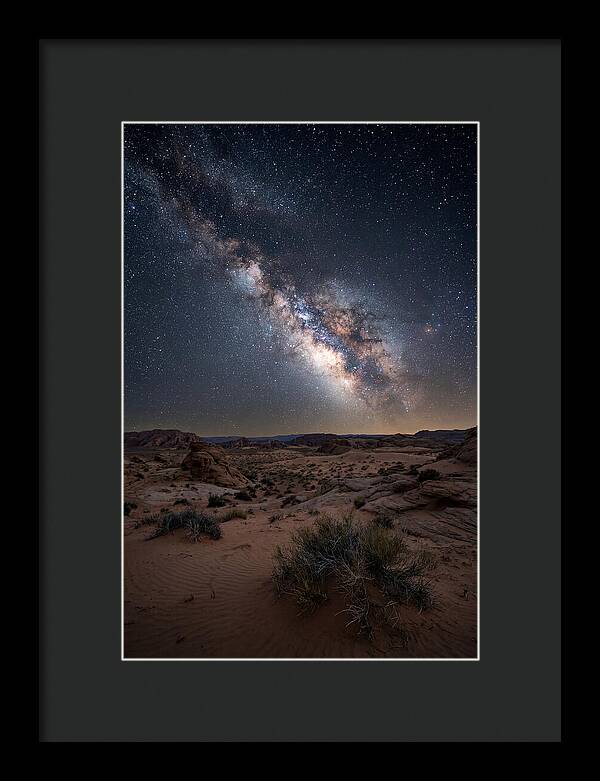 Night Sky Over Desert Landscape