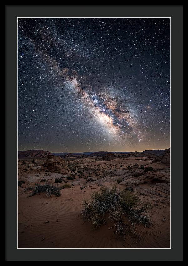 Night Sky Over Desert Landscape