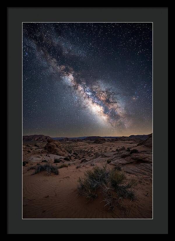 Night Sky Over Desert Landscape