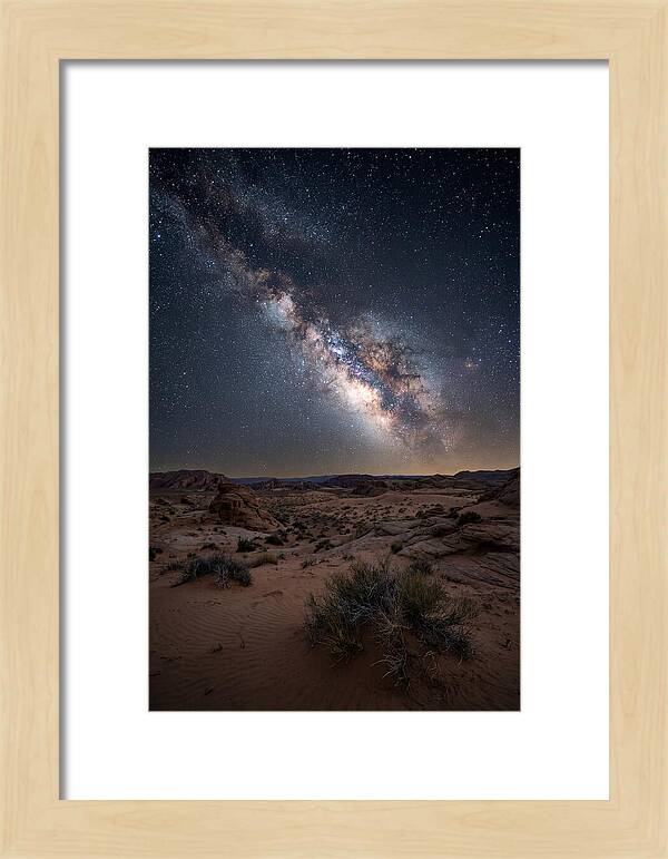 Night Sky Over Desert Landscape