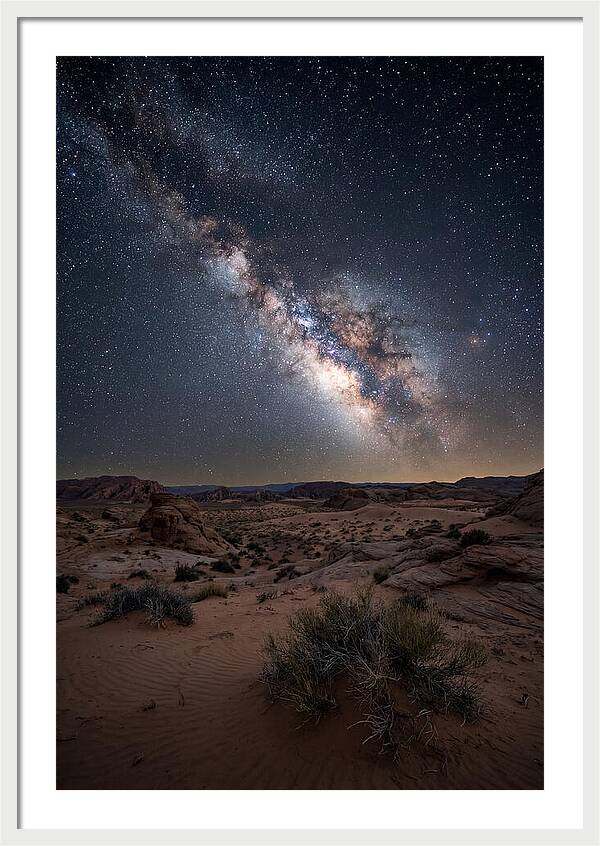 Night Sky Over Desert Landscape