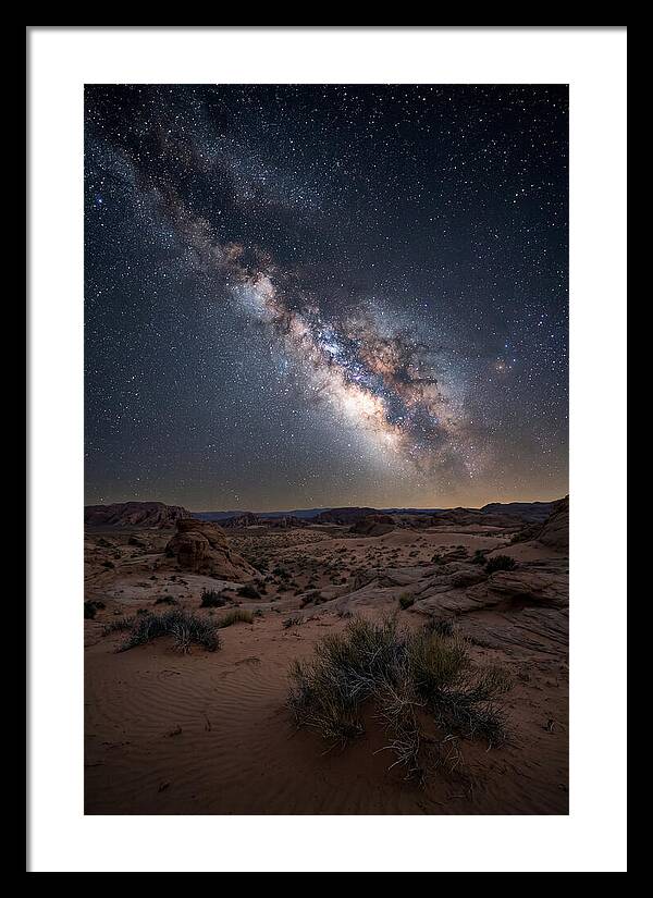Night Sky Over Desert Landscape