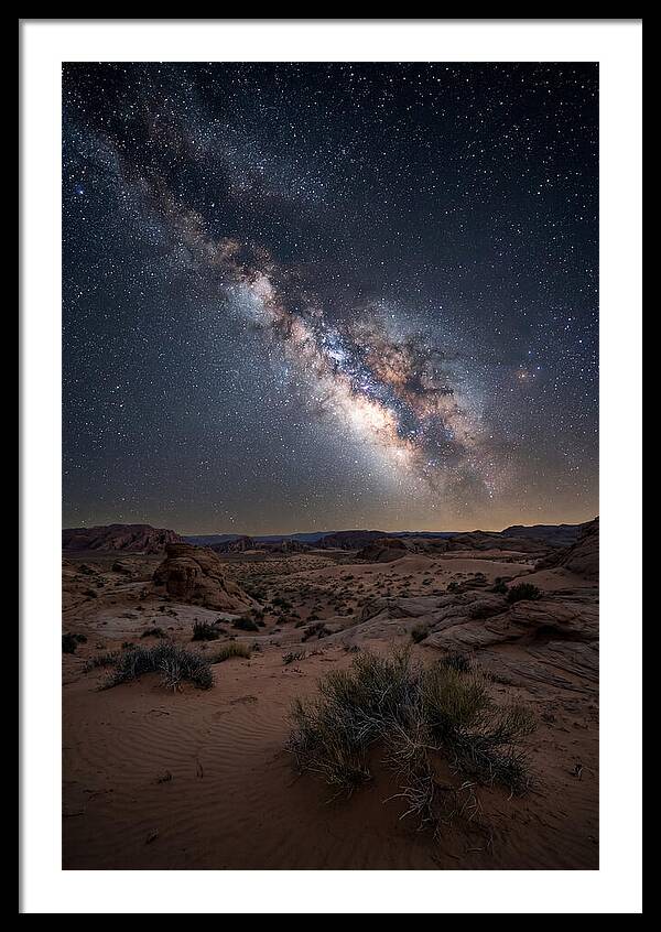 Night Sky Over Desert Landscape