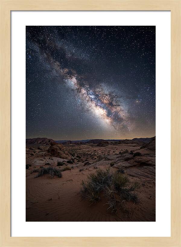 Night Sky Over Desert Landscape