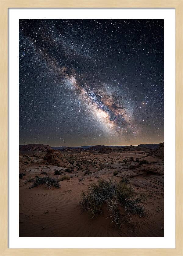 Night Sky Over Desert Landscape