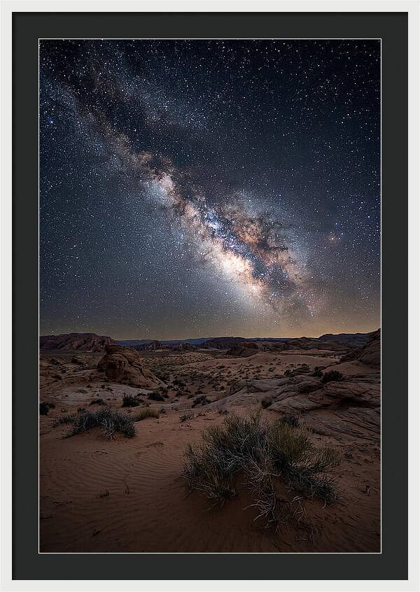 Night Sky Over Desert Landscape