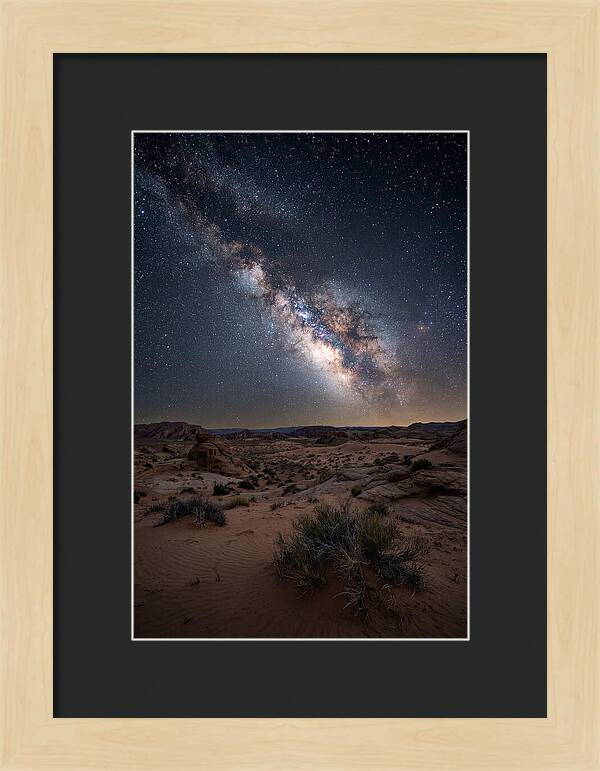 Night Sky Over Desert Landscape