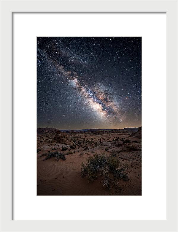 Night Sky Over Desert Landscape
