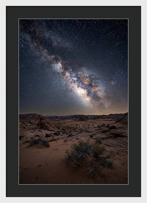 Night Sky Over Desert Landscape